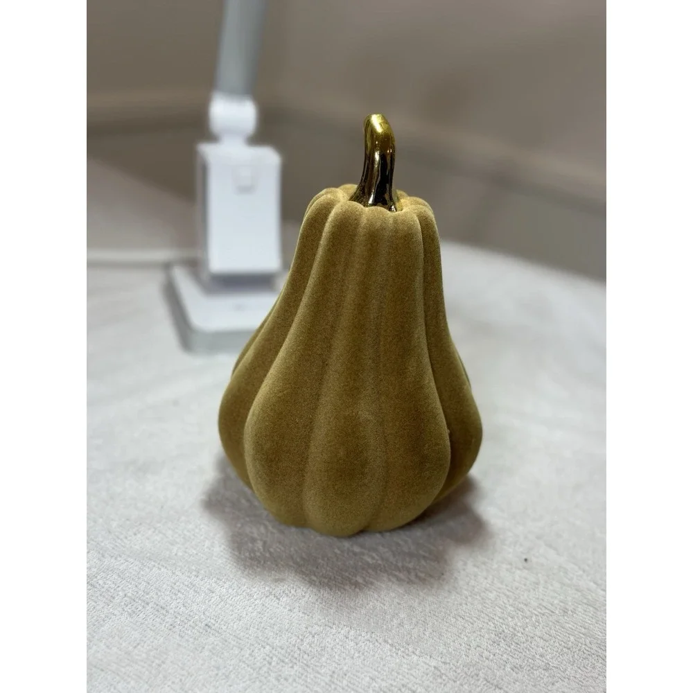 Pumpkin Velvet Ornament Ceramic European Style Home Decor Figurines‎